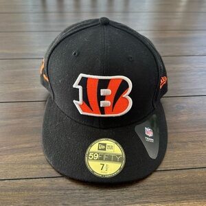 New Era 59Fifty NFL Cincinnati Bengals Fitted Hat Cap Men's Size 7 1/2